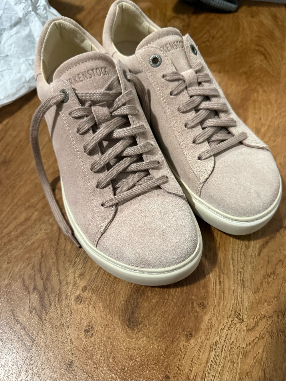 Birkenstock Women's Suede Low-Top Sneakers in Light Pink